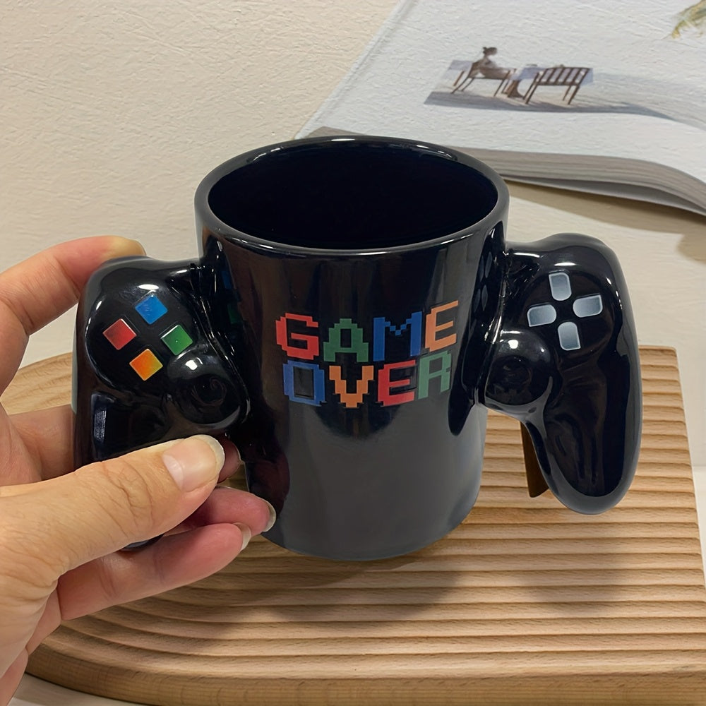 Taza de Cerámica con Asa de Mando - Gran Capacidad para Café