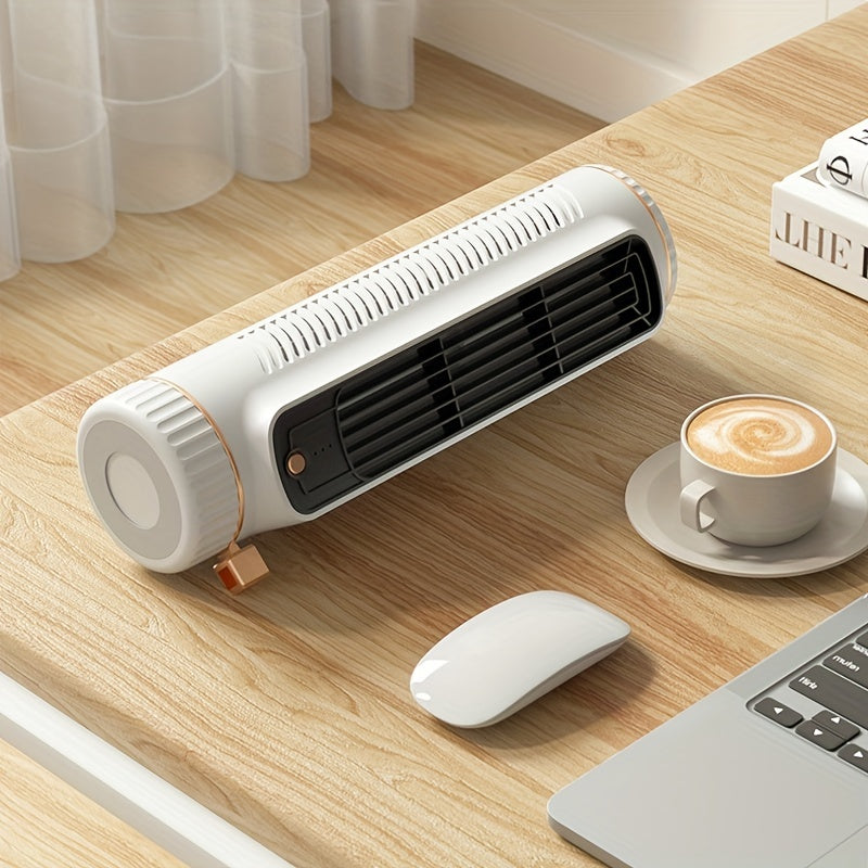 Ventilador Portátil Silencioso Recargable USB - 3 Velocidades