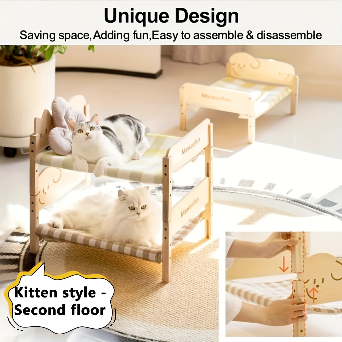 Hamaca Elevada de Tres Niveles para Mascotas