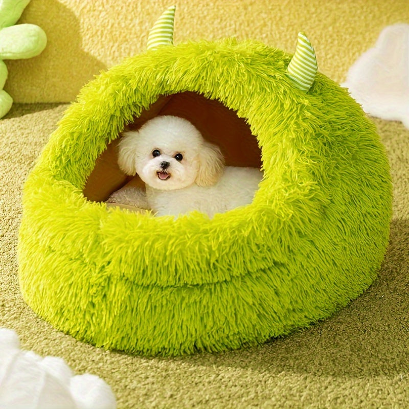 Cama de Peluche para Mascotas Pequeñas - Diseño de Dibujos Animados