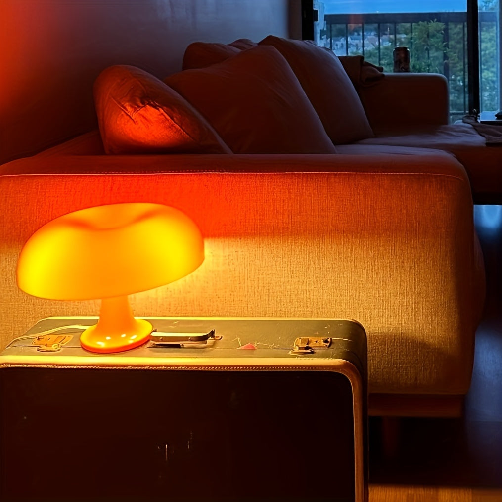 Lámpara de Mesa LED Champiñón Chic - Luz Regulable USB para Decoración de Hogar