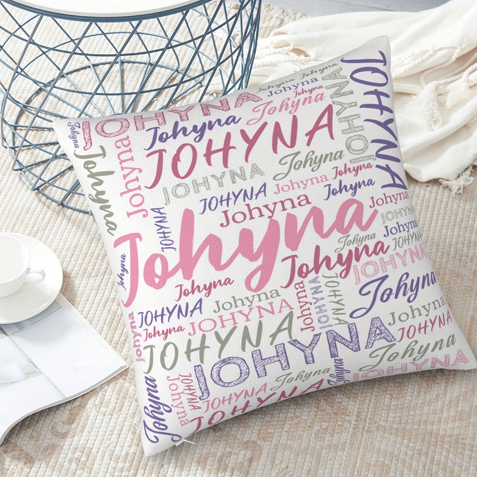 Funda de Cojín Personalizada en Poliéster, Regalo para Mamá