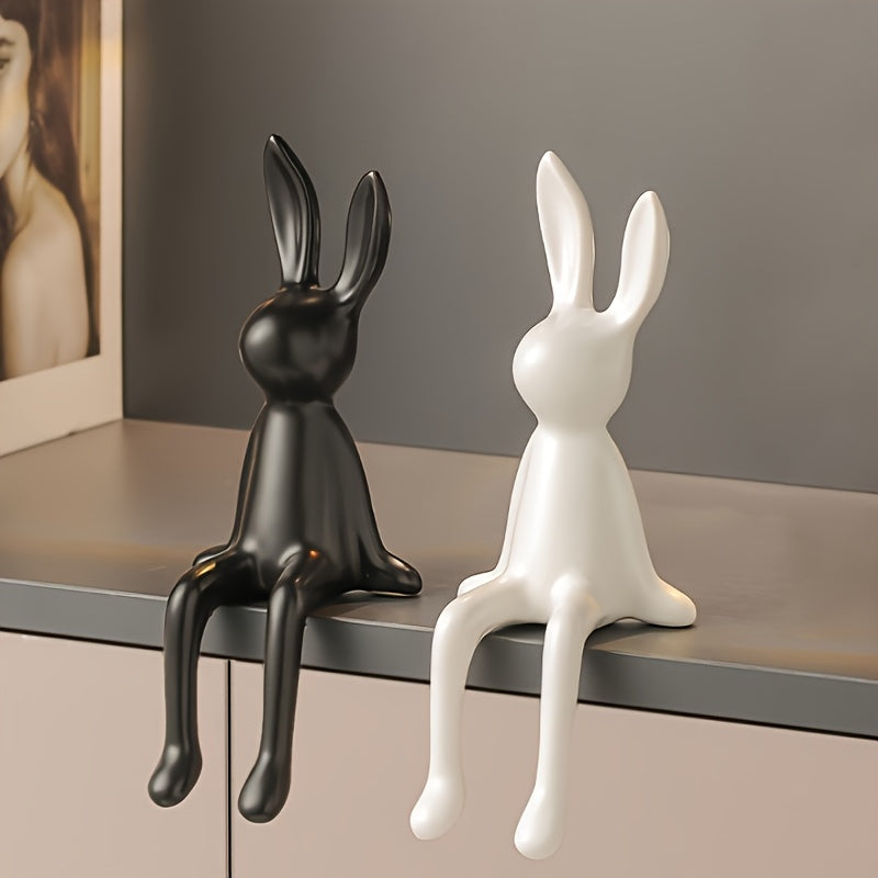 Estatua de Conejo de Resina - Decoración Moderna para Hogar y Oficina