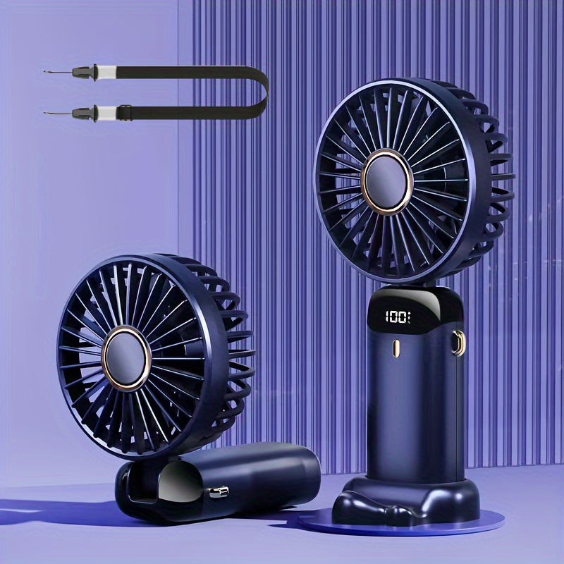 Ventilador Portátil con LED y Batería Recargable