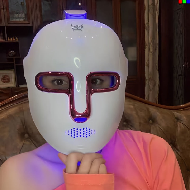 Máscara Facial LED de 7 Colores para Tratamientos de Belleza