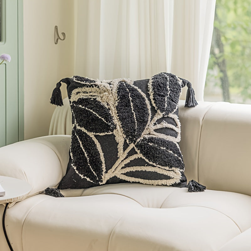 Funda Bohemia Vintage con Bordado y Flecos para Cojín