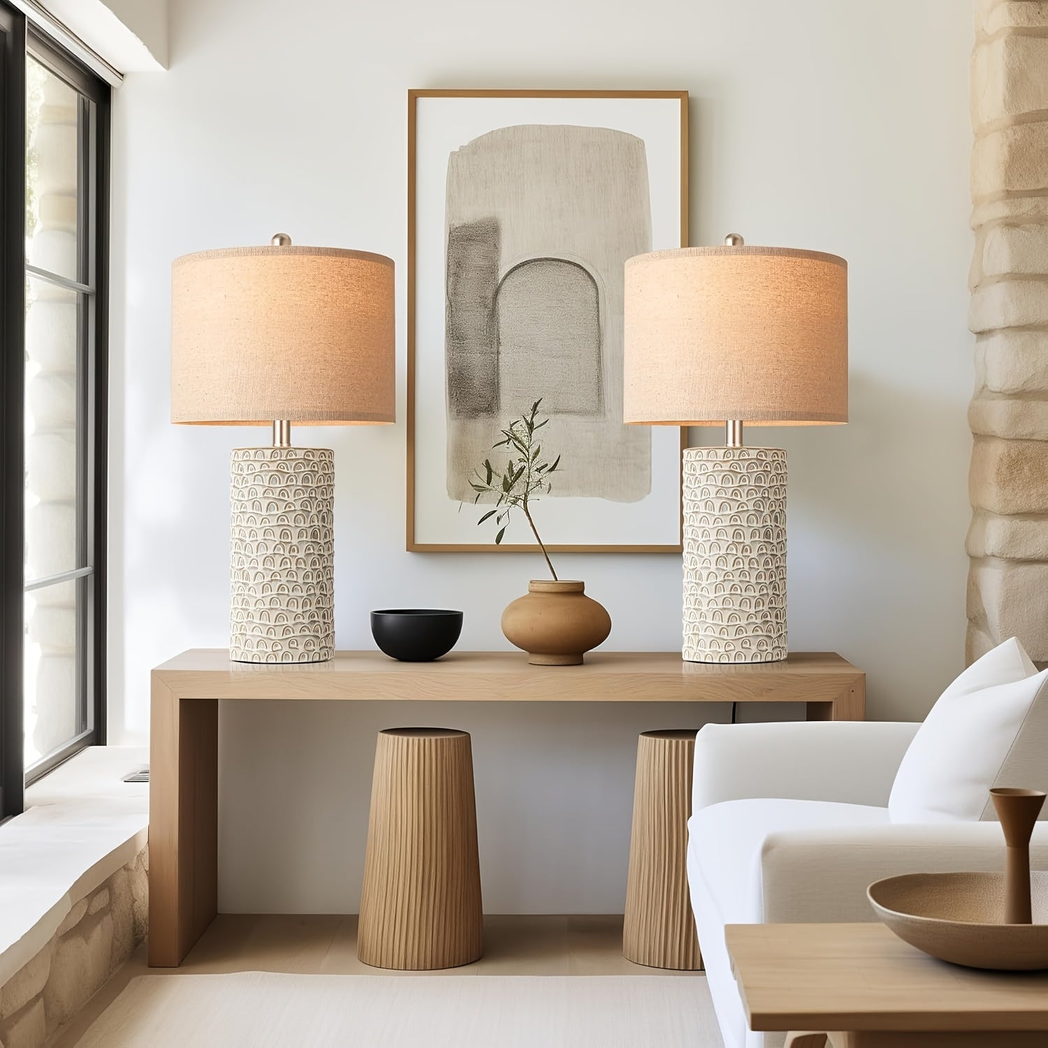 Set de 2 Lámparas de Mesa Modernas de Cerámica