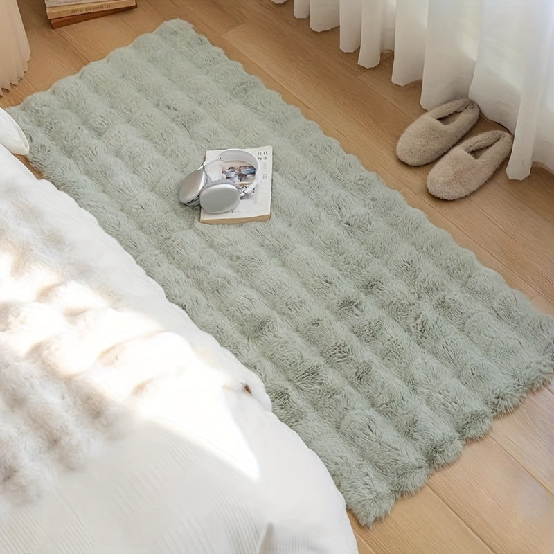 Alfombra Rectangular de Peluche Suave para Salón y Dormitorio