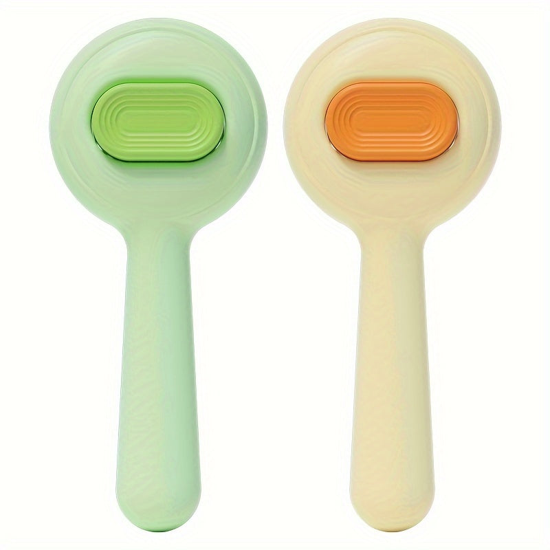 Cepillo de Masaje y Desenredado para Mascotas de Acero Inoxidable