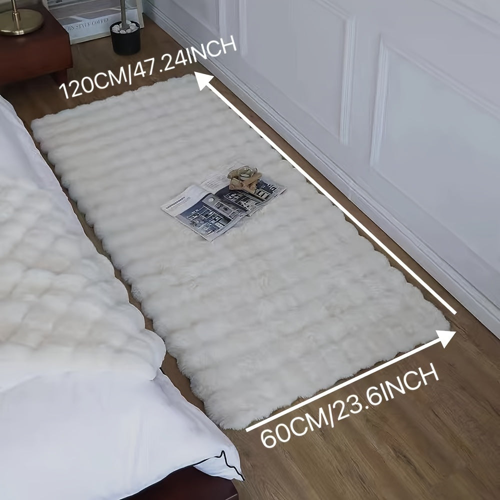 Alfombra Rectangular de Peluche Suave para Salón y Dormitorio
