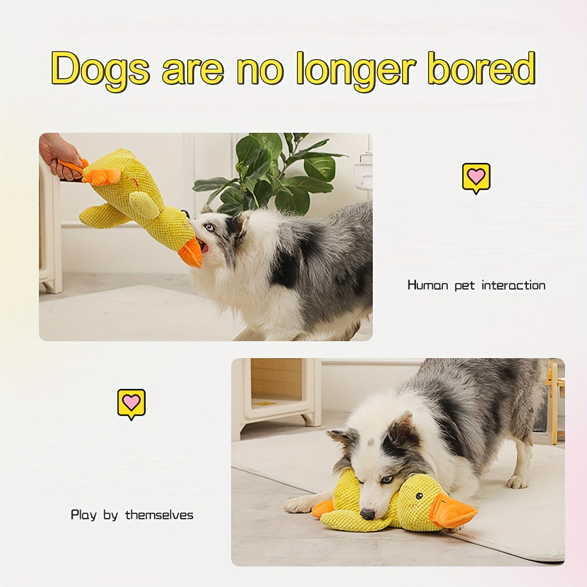 Juguete Interactivo Pato de Tela para Perros de Todos los Tamaños