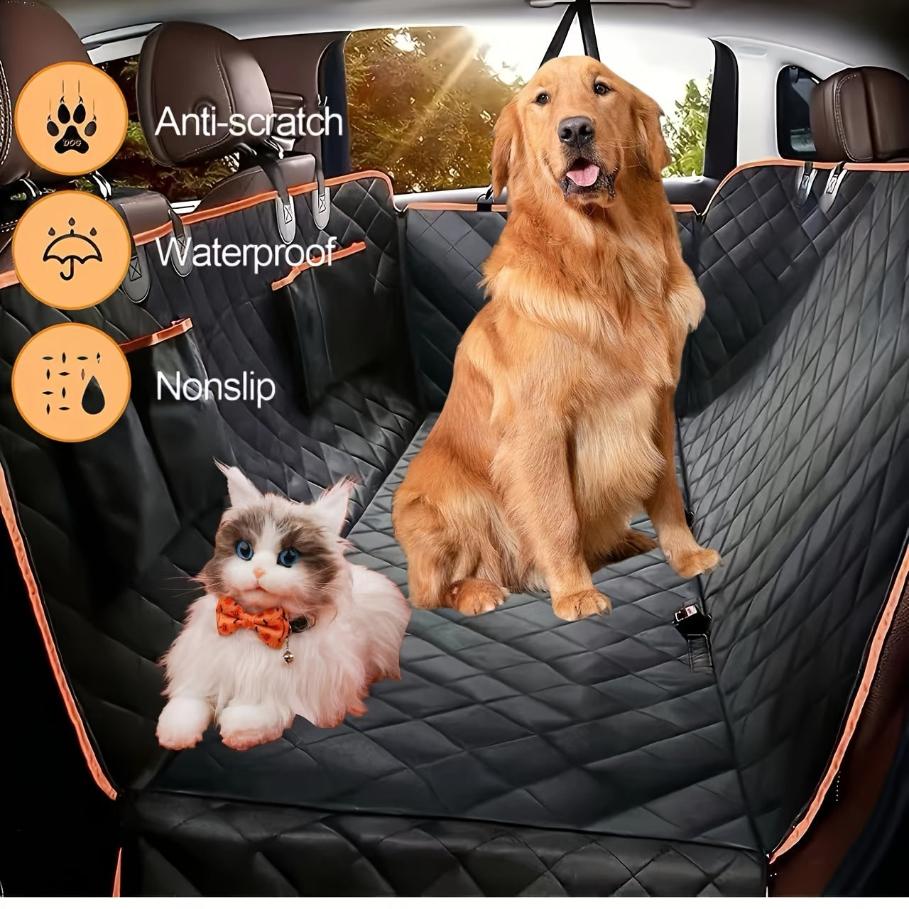 Funda Protectora Impermeable para Asiento de Coche de Perro