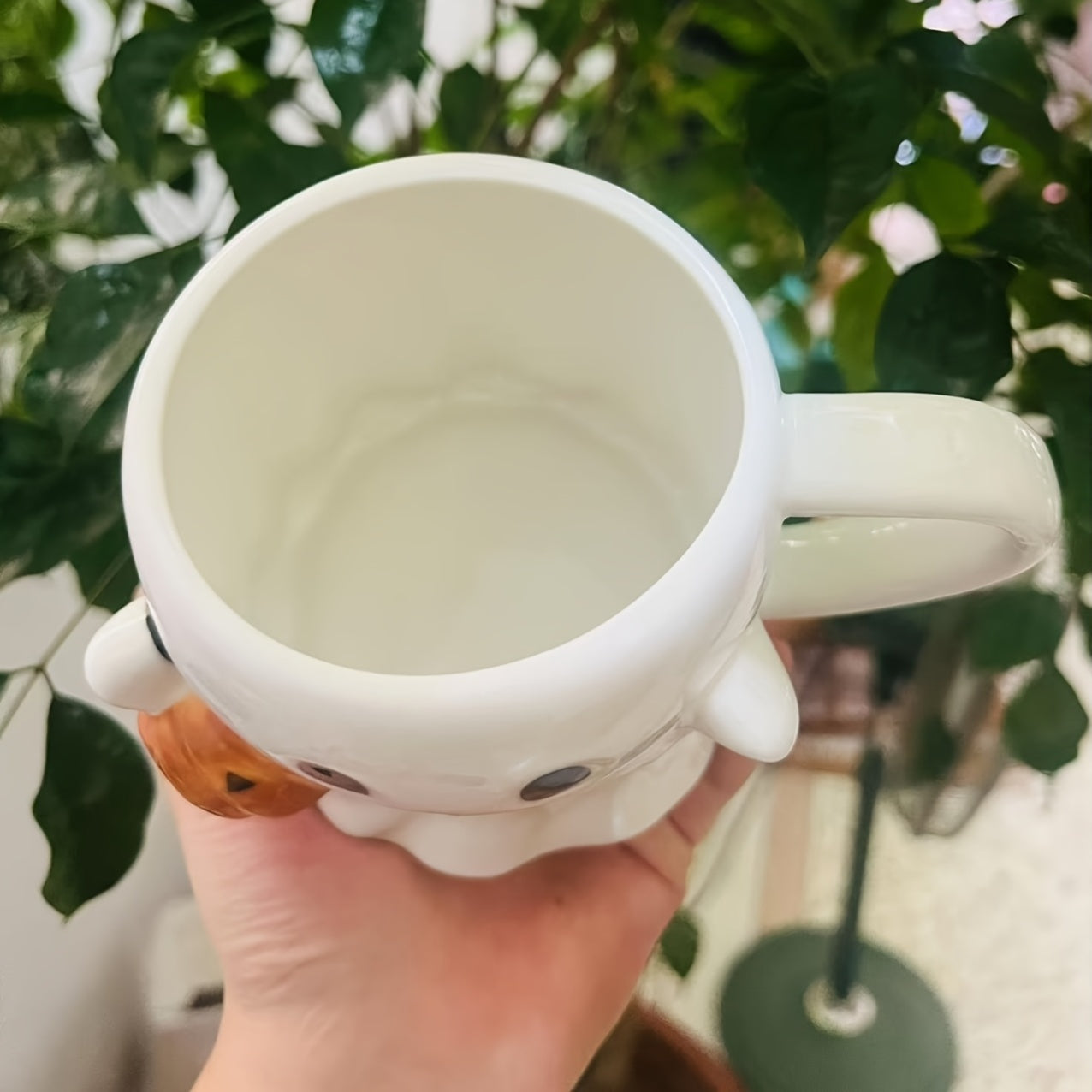 Taza de Cerámica Halloween 600ml Calabaza y Fantasma