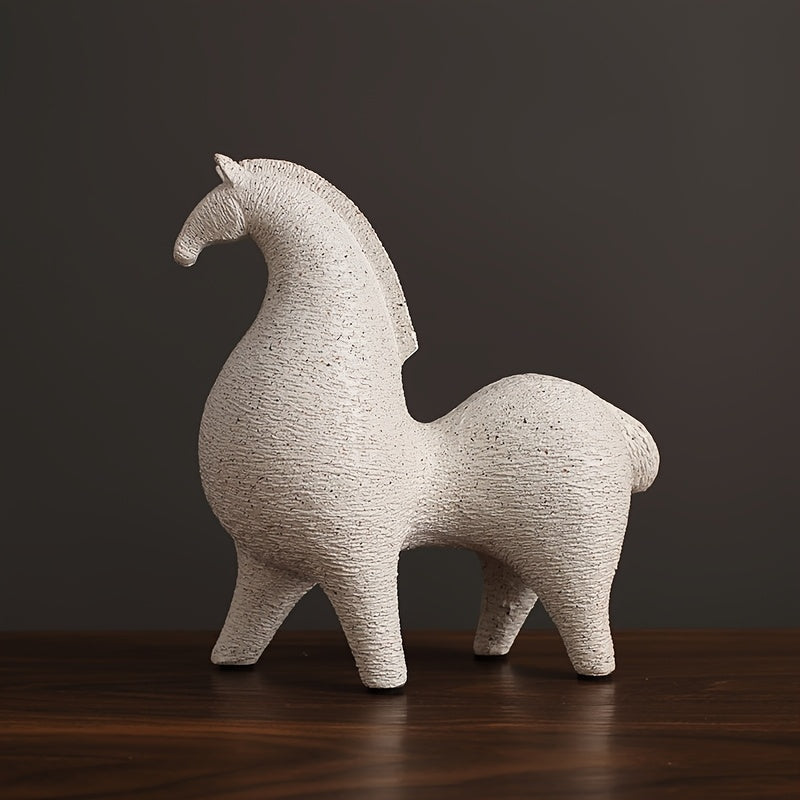 Escultura de Caballo en Resina, Arte Abstracto para Decoración Hogar