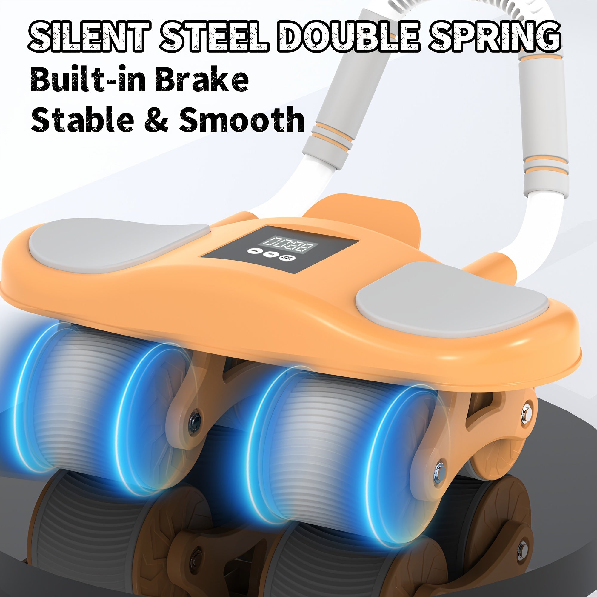 Rueda Abdominal con Soporte de Codos y Rebote Automático