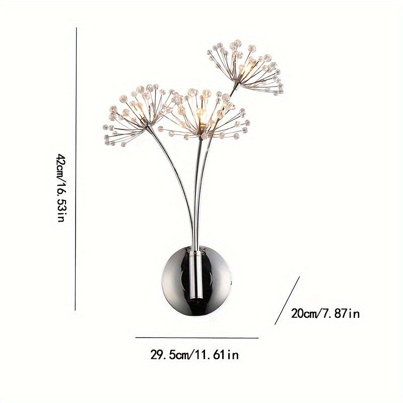 Aplique de Pared LED Dandelion de Cristal