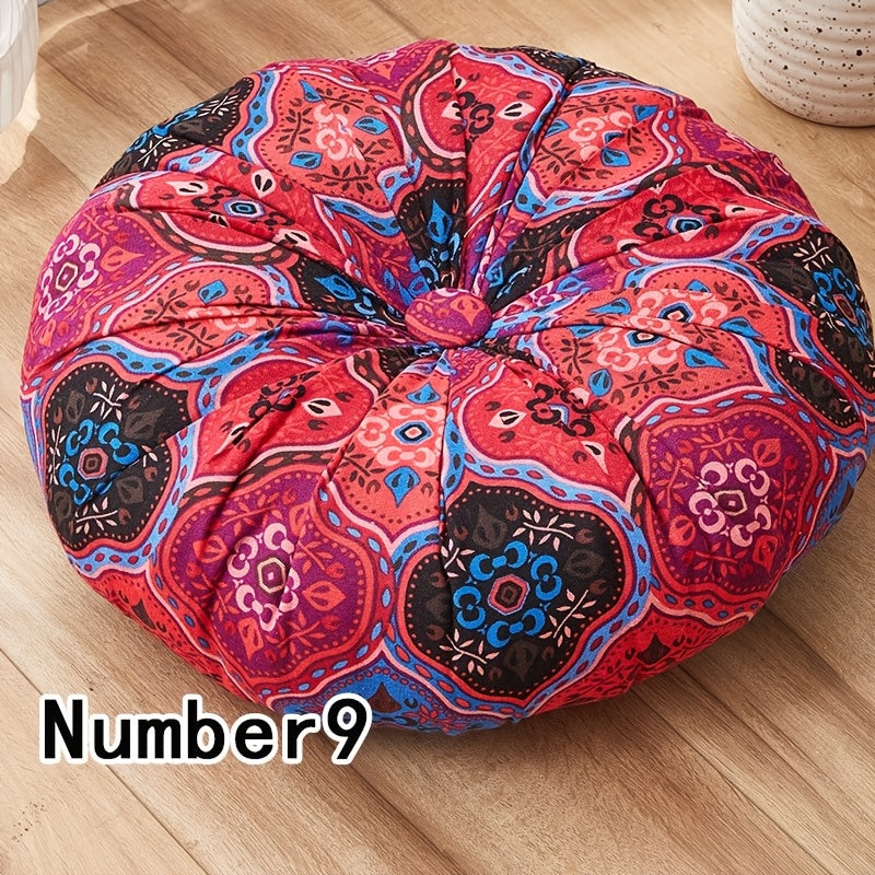 Cojín Redondo Boho-Chic 40cm - Meditación y Decoración