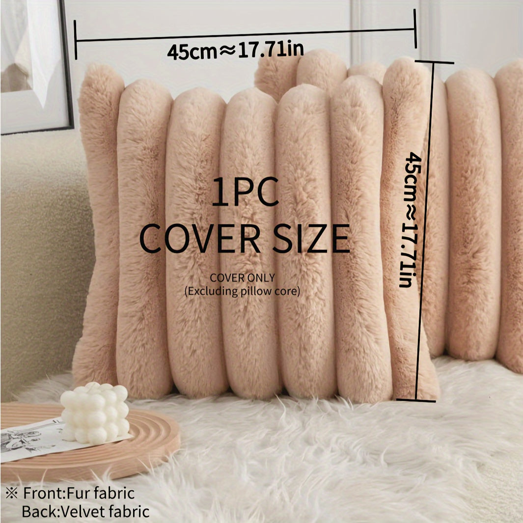 Funda de Cojín Boho Rayas - Suave y Gruesa para Invierno