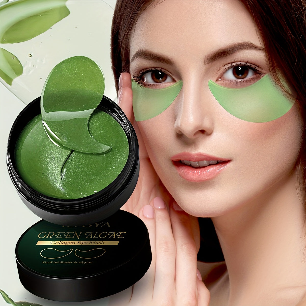 Mascarilla de Ojos con Algas y Colágeno, 60 Unidades