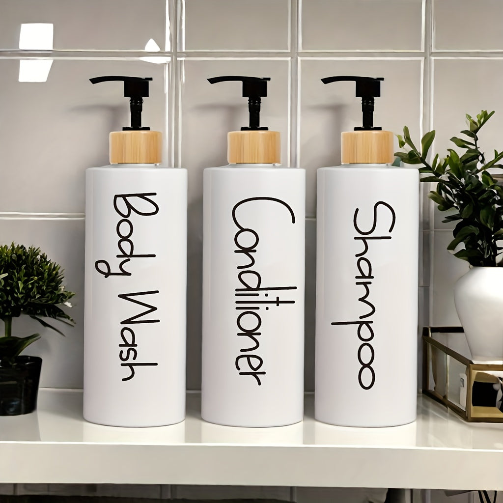 Set de 3 Dispensadores Minimalistas para Baño, Plástico