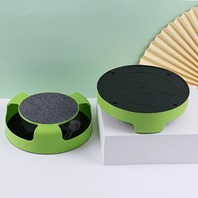 Juguete Interactivo para Gatos, Turntable y Rascador