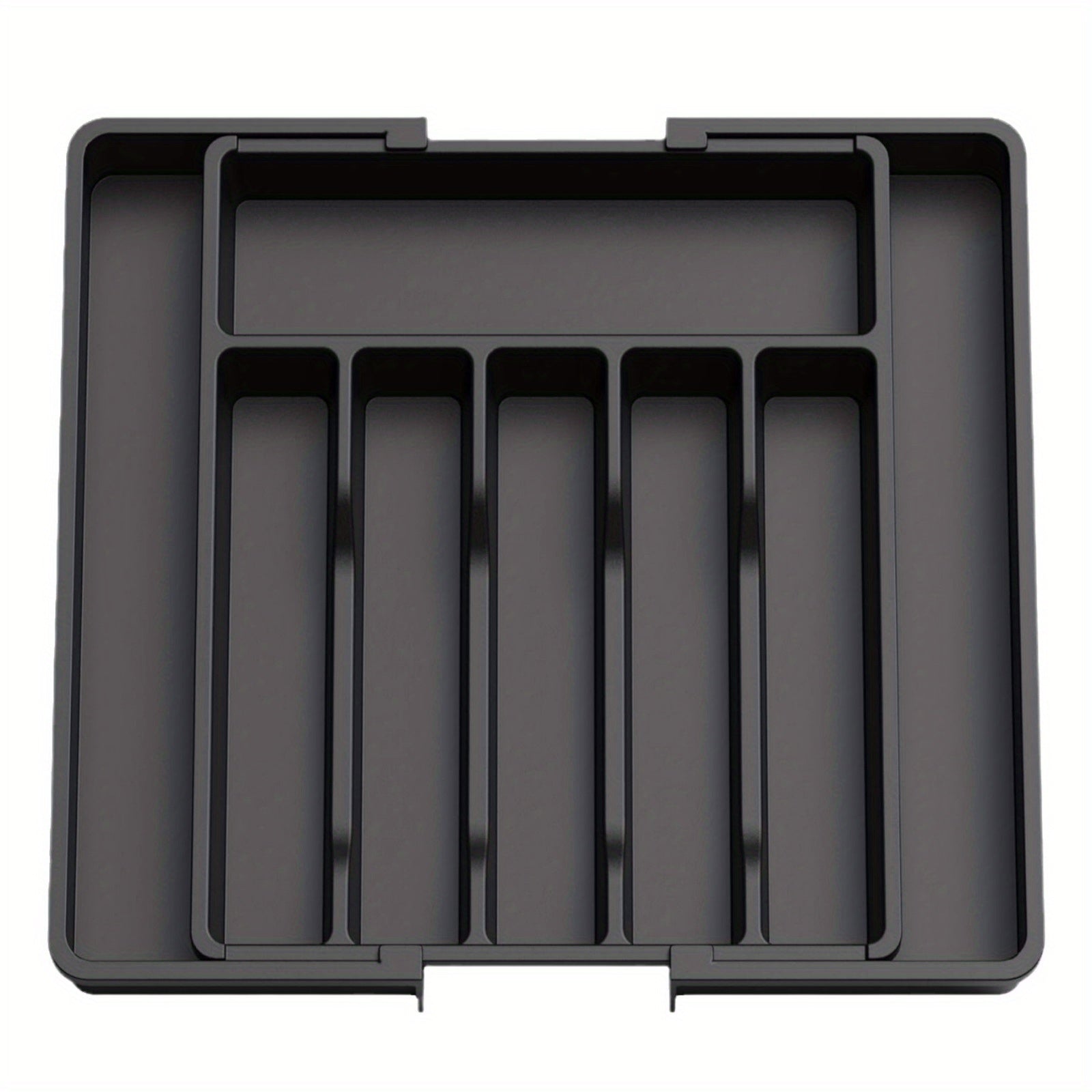 Organizador Expandible de Cajón para Cocina, Bandeja Ajustable para Cubiertos - Negro