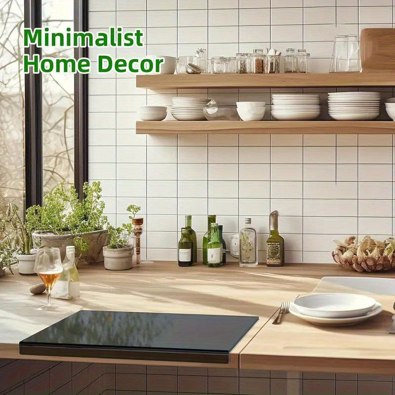 Tabla de Corte Antideslizante Acrílica Negra para Cocina