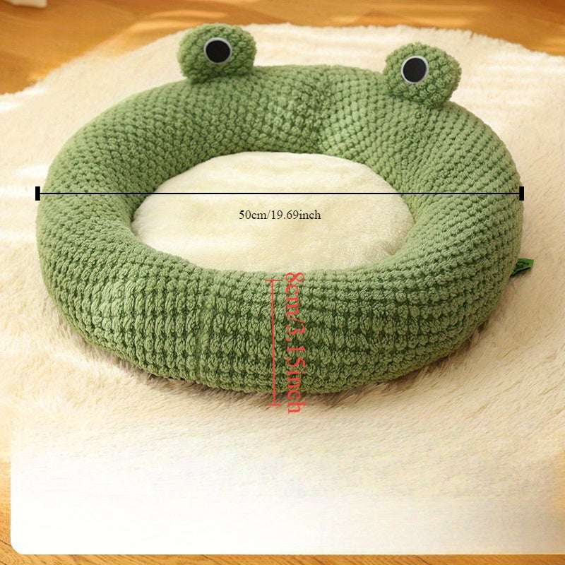 Cama para Mascotas en Forma de Rana, Acogedora y Suave