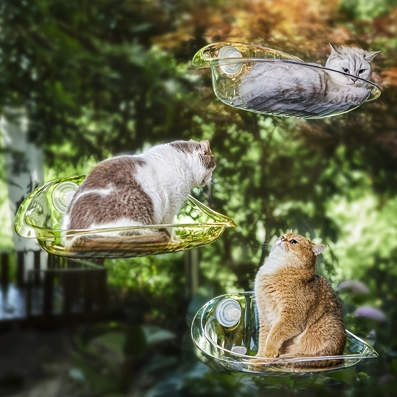 Cama Hamaca para Ventana de Gato, Plataforma Transparente