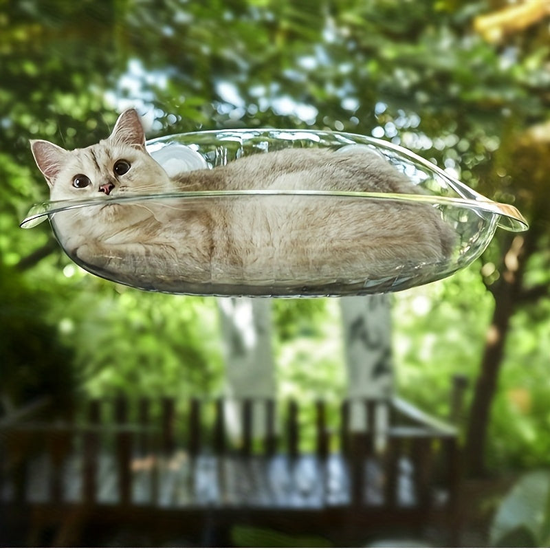 Cama Hamaca para Ventana de Gato, Plataforma Transparente