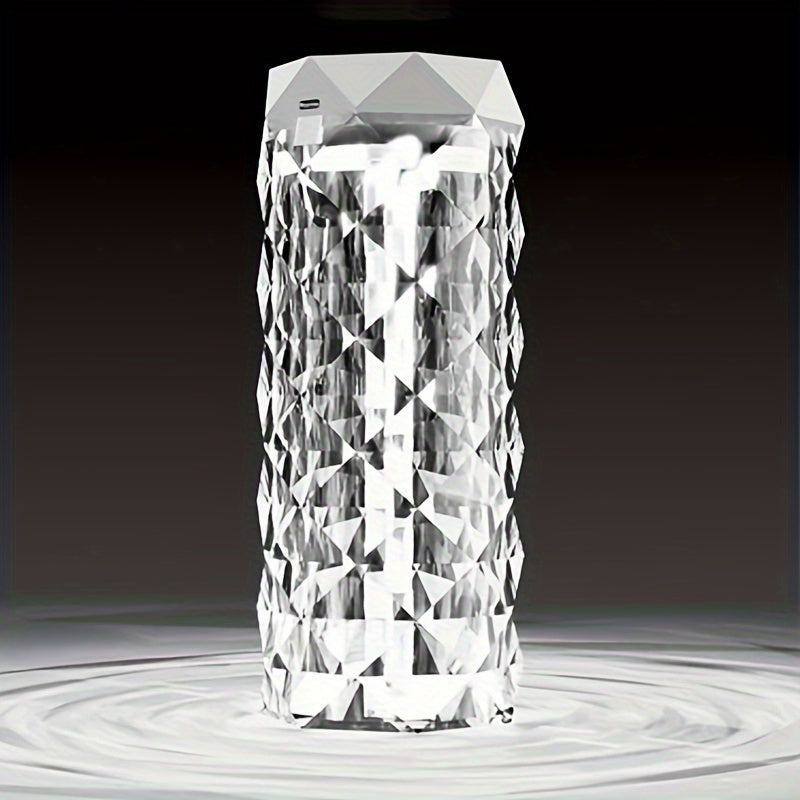 Humidificador Crystal Clear con Luz Nocturna USB y Lámpara de Mesa