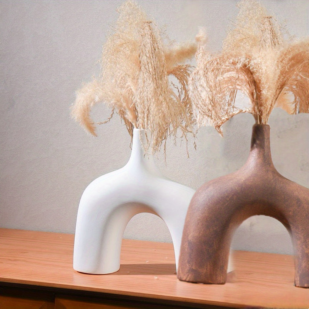 Jarrón de Cerámica Artesanal para Decoración del Hogar