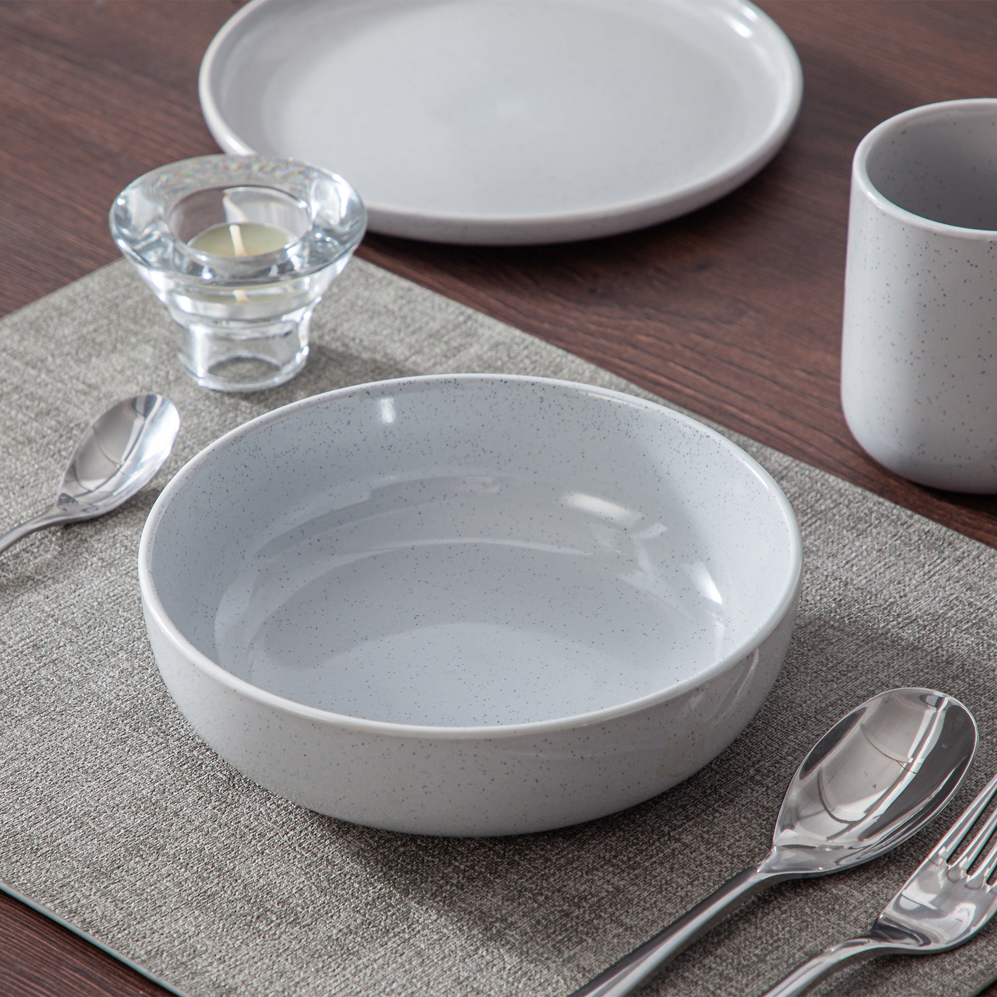 Juego de Vajilla de 16 Piezas de Gres para 4 Personas