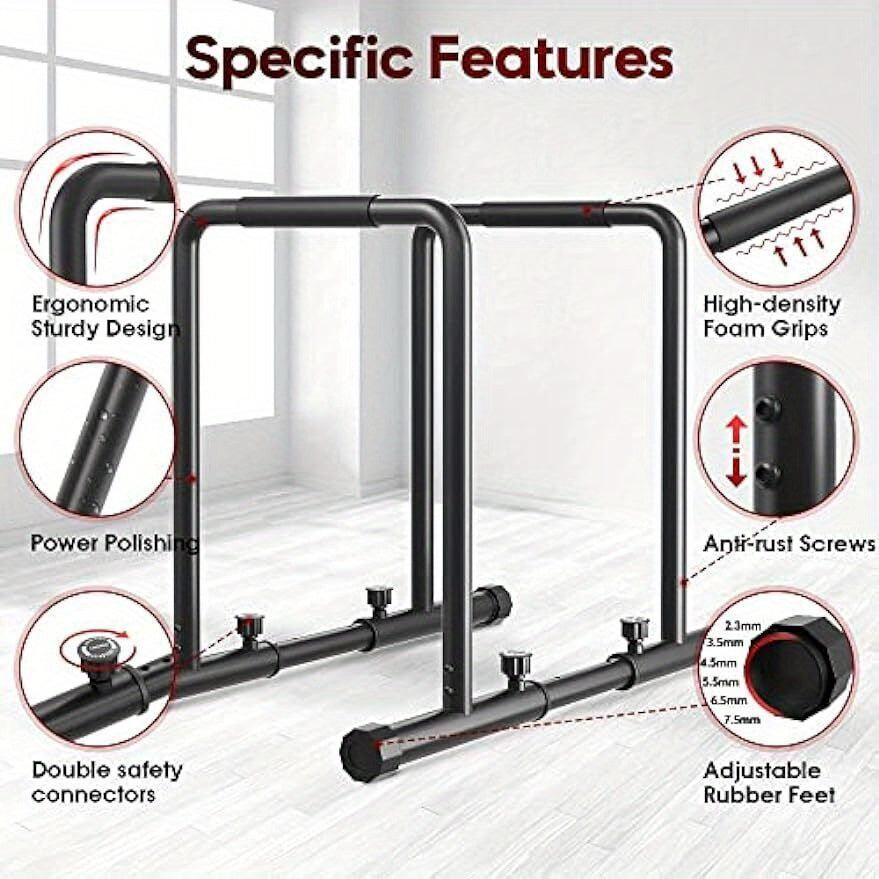 Estación de Dips Ajustable para Entrenamiento en Casa
