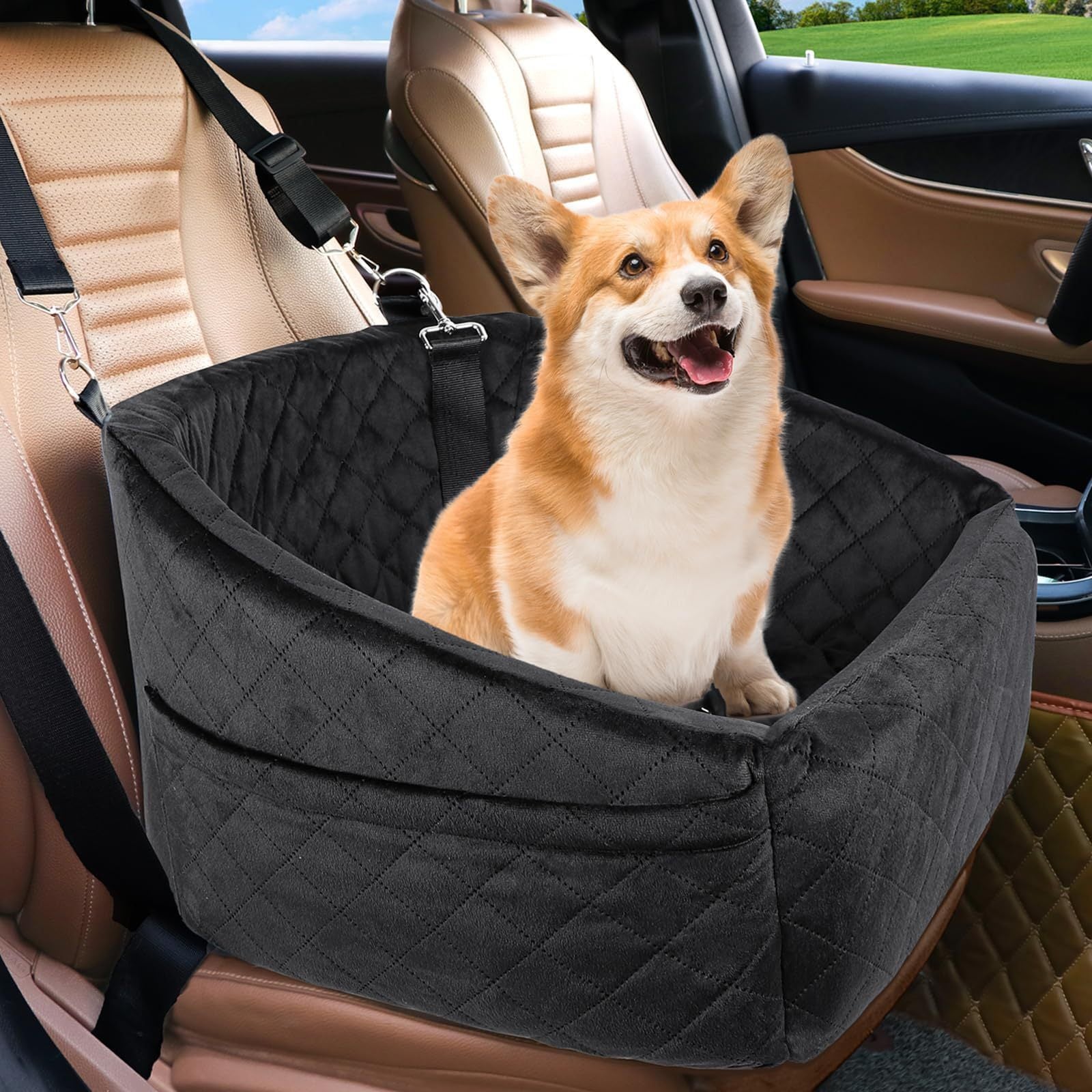Asiento Elevado ComfyRide Deluxe para Perros Pequeños y Medianos