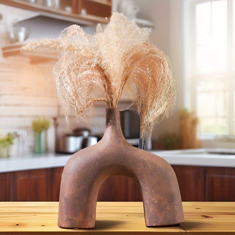 Jarrón de Cerámica Artesanal para Decoración del Hogar