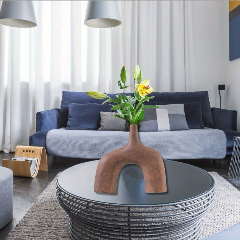 Jarrón de Cerámica Artesanal para Decoración del Hogar