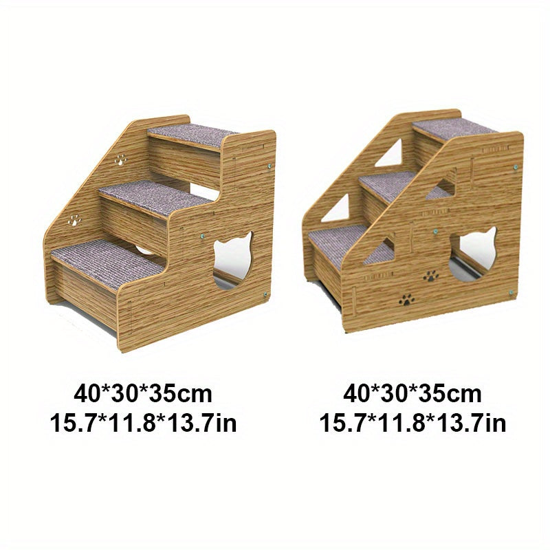 Escalera de Madera para Mascotas, Ideal para Sofás y Camas