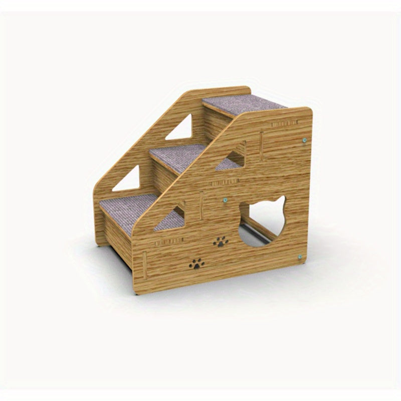 Escalera de Madera para Mascotas, Ideal para Sofás y Camas