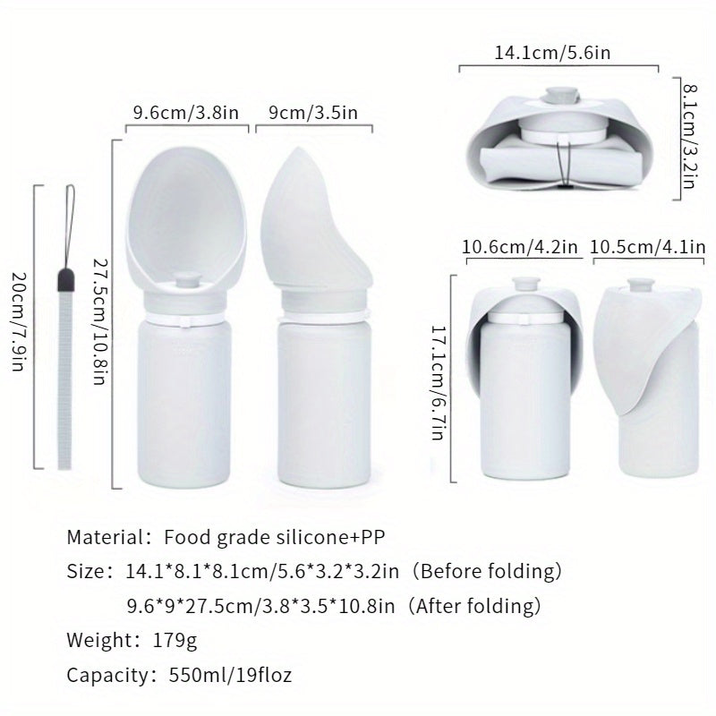 Botella de Agua Portátil de Silicona para Mascotas
