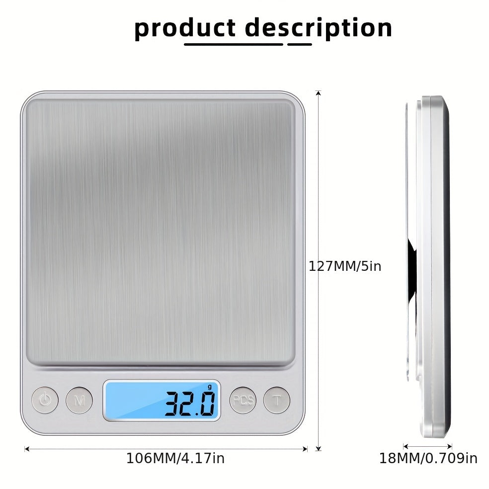 Báscula Digital de Precisión para Cocina y Joyería