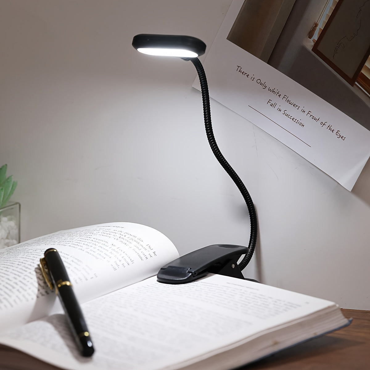 Lámpara de Escritorio LED con Brazo Ajustable y Clip