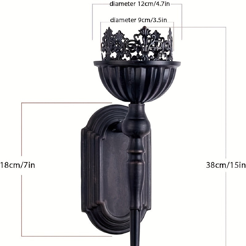 Apliques de Pared Vintage de Hierro con Diseño Fleur-de-Lis