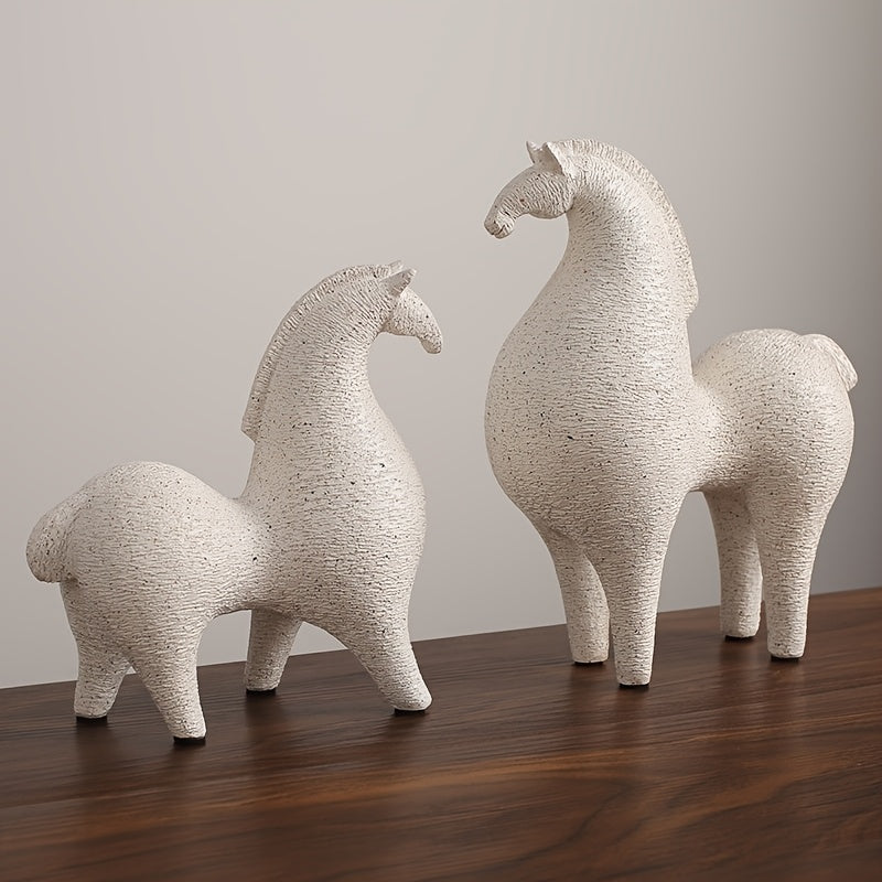 Escultura de Caballo en Resina, Arte Abstracto para Decoración Hogar