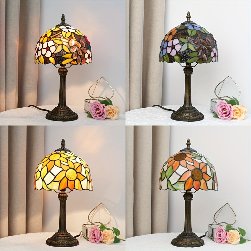 Lámpara de Mesa de Vidrio Tiffany, Estilo Europeo