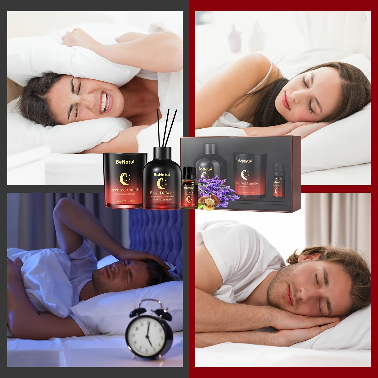 Set de Aromaterapia: Vela, Spray y Difusor para Mejorar el Sueño