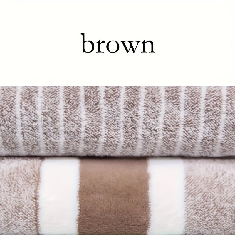 Juego de 8 Toallas Rayadas, Secado Rápido y Absorbente