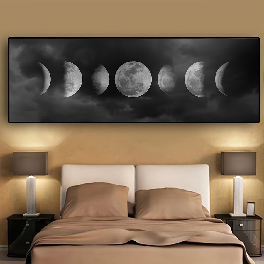 Lienzo Moderno de Fases Lunares para Decoración de Pared