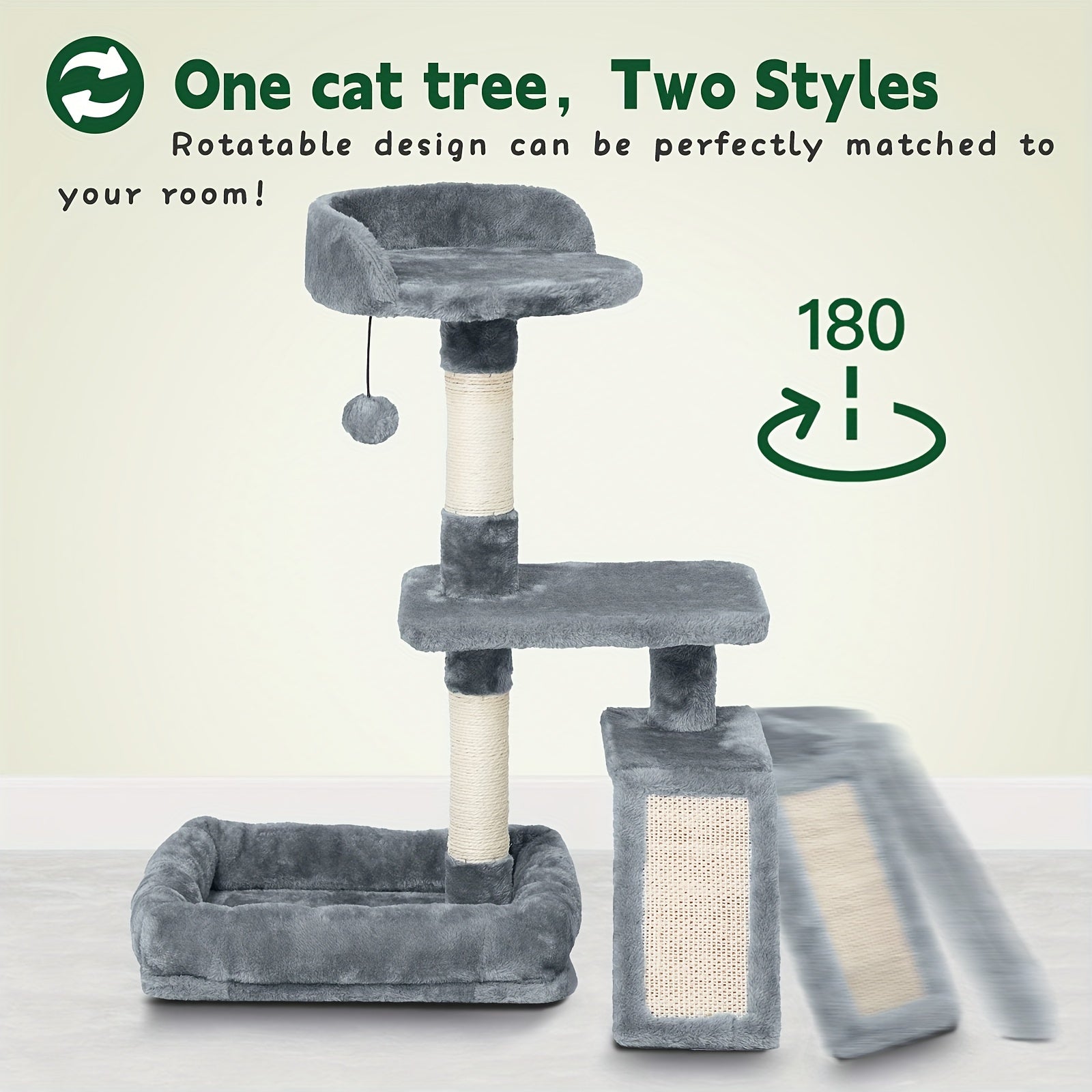 Árbol para Gatos de Interior, Mueble Moderno Multinivel