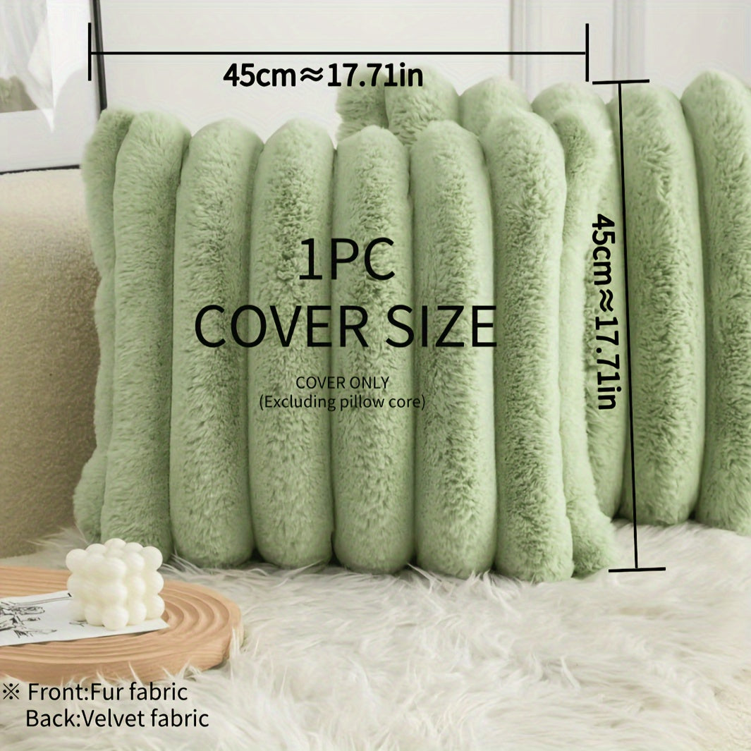 Funda de Cojín Boho Rayas - Suave y Gruesa para Invierno